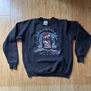 80's Vintage Hanes South Padre Island Texas Blue Crewneck Adult Unisex Medium